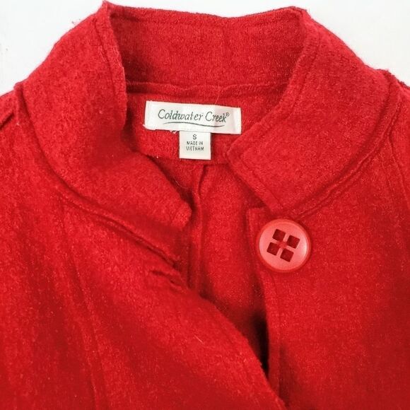 Coldwater Creek Red Wool Swing Jacket - Picture 4 of 9